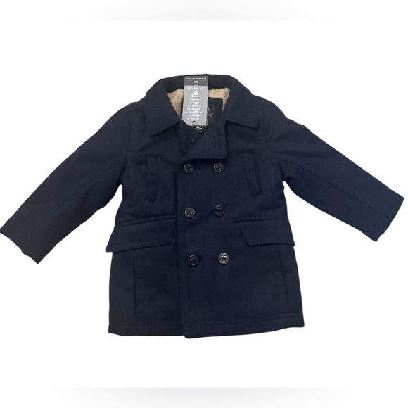 Urban Republic Navy Kids Winter Double Breasted Peacoat Todder Boys 3t NWT - Picture 3 of 11
